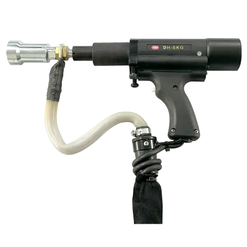 DH-SKG CNC stud welding gun for industrial automation with a welding range of 3–28 mm.