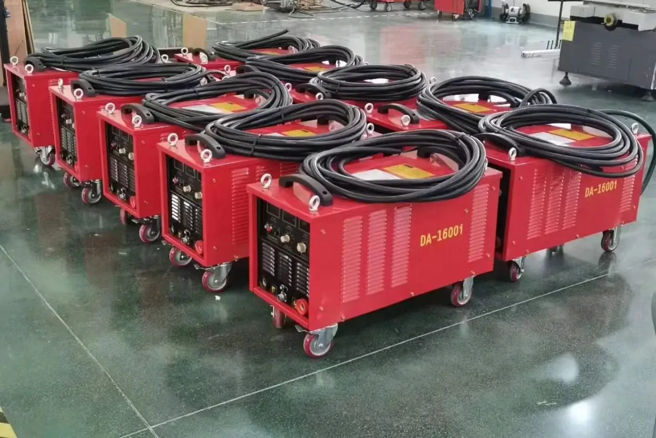 Bulk Inventory of Red DA-16001 Drawn Arc Stud Welding Machines Ready for Global Shipment