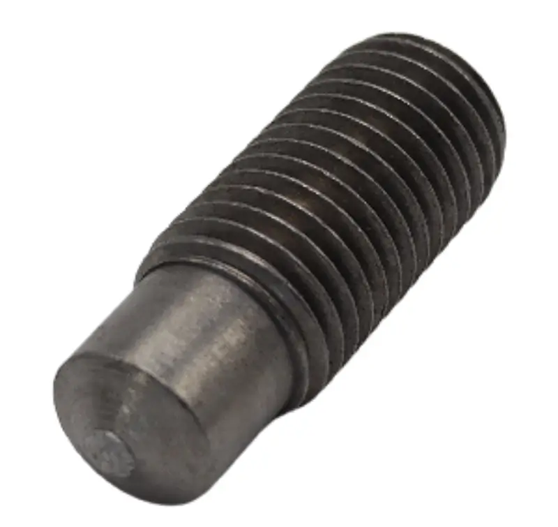 High-strength drawn arc threaded weld stud with flux load aluminum tip manufactured by ZOC Machinery.