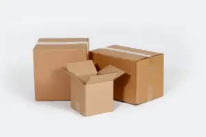Heavy-duty corrugated cardboard cartons for weld stud export packaging.