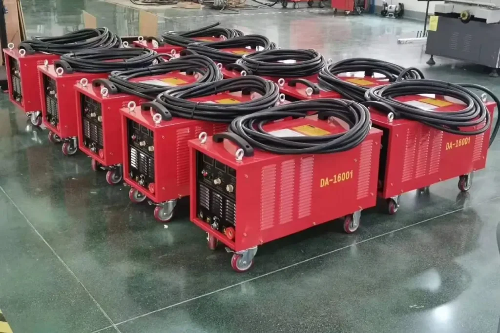 Bulk Inventory of Red DA-16001 Drawn Arc Stud Welding Machines Ready for Global Shipment